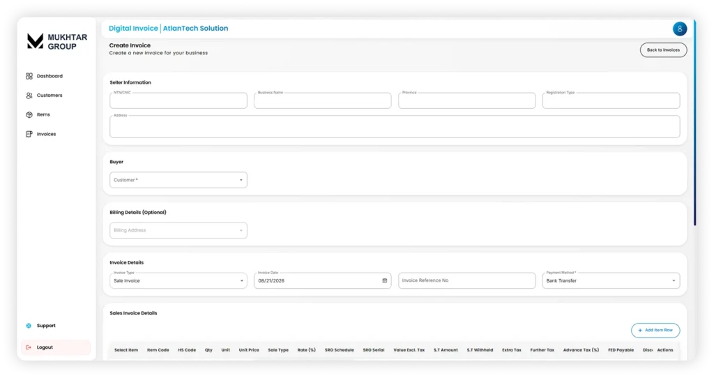 Create Invoice